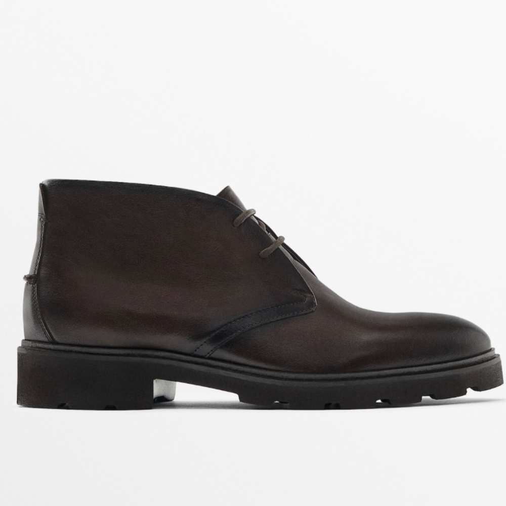 Masimo Dutti : NAPPA LEATHER SAFARI BOOTS